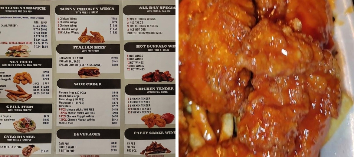 Grand Sunny Submarine Menu