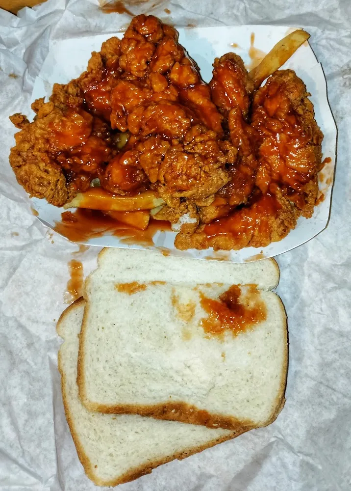 Chicken Tenders with Fries and Bread